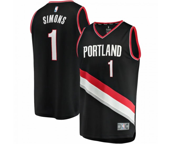 Portland Trail Blazers Anfernee Simons Men's Fanatics Branded Black Fast Break Replica Player Jersey - Icon Edition