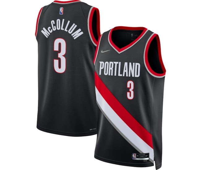 Portland Trail Blazers C.J. McCollum Men's Nike Black 2021/22 Diamond Swingman Jersey - Icon Edition