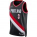 Portland Trail Blazers C.J. McCollum Men's Nike Black 2021/22 Diamond Swingman Jersey - Icon Edition