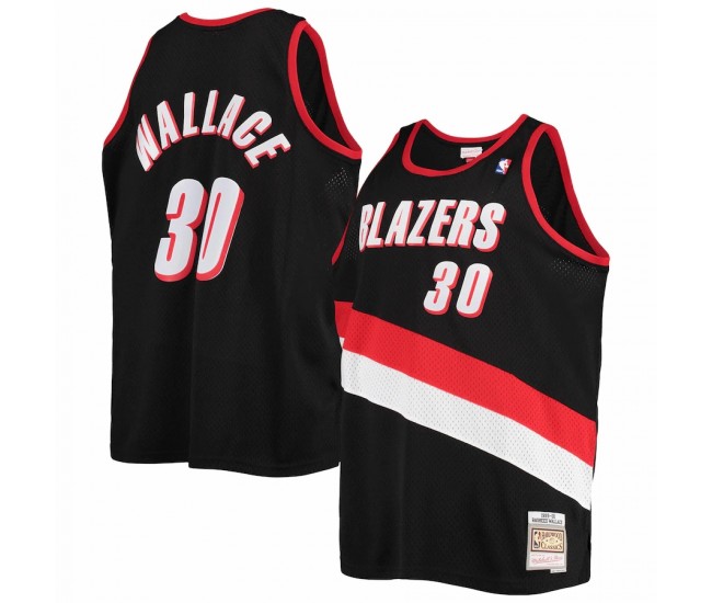 Portland Trail Blazers Rasheed Wallace Men's Mitchell & Ness Black Big & Tall Hardwood Classics Swingman Jersey