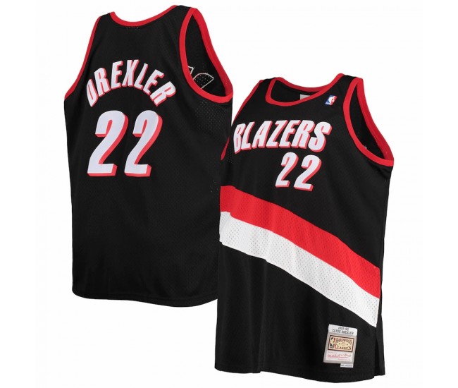 Portland Trail Blazers Clyde Drexler Men's Mitchell & Ness Black Big & Tall Hardwood Classics Swingman Jersey