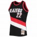 Portland Trail Blazers Clyde Drexler Men's Mitchell & Ness Black 1996-97 Hardwood Classics NBA 75th Anniversary Diamond Swingman Jersey