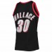 Portland Trail Blazers Rasheed Wallace Men's Mitchell & Ness Black 1996-97 Hardwood Classics NBA 75th Anniversary Diamond Swingman Jersey