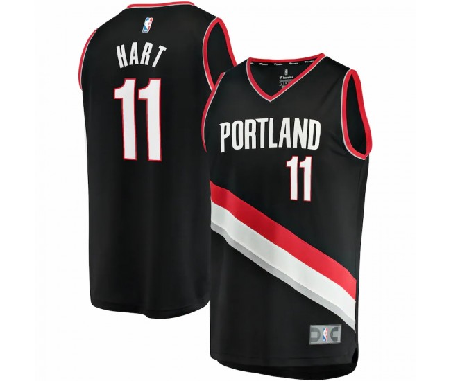 Portland Trail Blazers Josh Hart Men's Fanatics Branded Black 2021/22 Fast Break Replica Jersey - Icon Edition