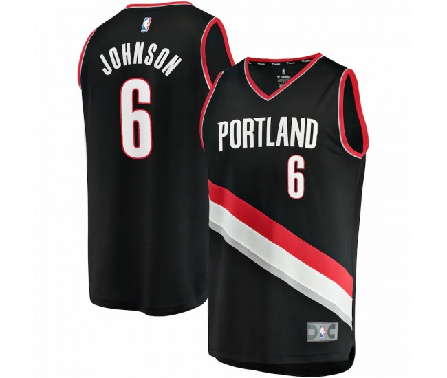 Portland Trail Blazers Keon Johnson Men's Fanatics Branded Black 2021/22 Fast Break Replica Jersey - Icon Edition