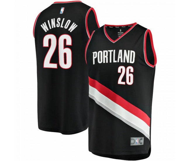 Portland Trail Blazers Justise Winslow Men's Fanatics Branded Black 2021/22 Fast Break Replica Jersey - Icon Edition