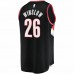 Portland Trail Blazers Justise Winslow Men's Fanatics Branded Black 2021/22 Fast Break Replica Jersey - Icon Edition