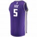 Sacramento Kings De'Aaron Fox Men's Fanatics Branded Purple Fast Break Replica Jersey - Icon Edition