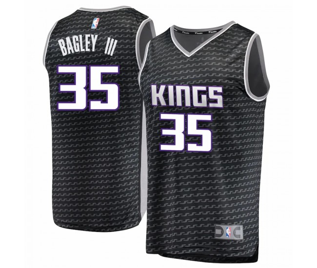 Sacramento Kings Marvin Bagley III Men's Fanatics Branded Black Replica Fast Break Jersey - Statement Edition