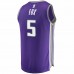 Sacramento Kings De'Aaron Fox Men's Fanatics Branded Purple Fast Break Player Replica Jersey - Icon Edition