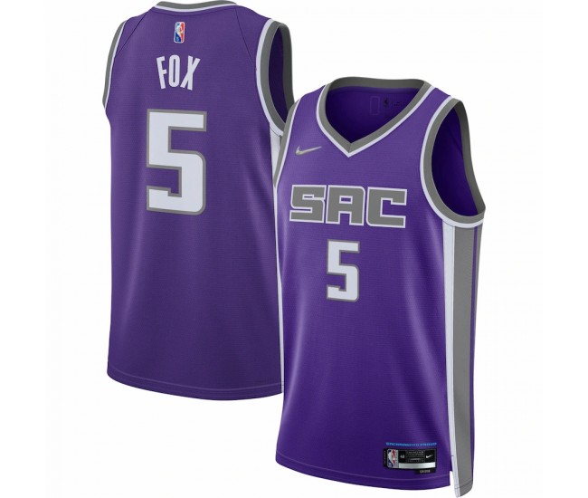 Sacramento Kings De'Aaron Fox Men's Nike Purple 2021/22 Diamond Swingman Jersey - Icon Edition