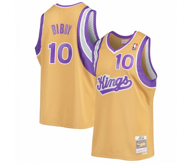 Sacramento Kings Mike Bibby Men's Mitchell & Ness Gold 2005-06 Hardwood Classics Swingman Jersey