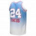 Sacramento Kings Reggie Theus Men's Mitchell & Ness White/Light Blue 1985/86 Hardwood Classics Fadeaway Swingman Player Jersey