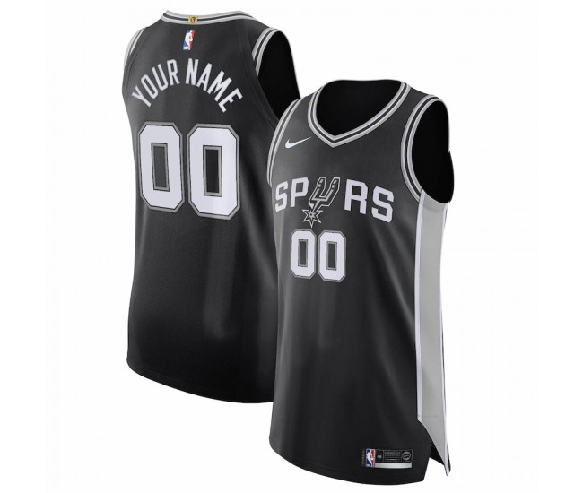 San Antonio Spurs Men's Nike Black Authentic Custom Jersey - Icon Edition