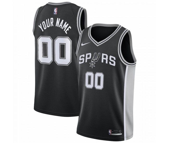 San Antonio Spurs Men's Nike Black Swingman Custom Jersey - Icon Edition