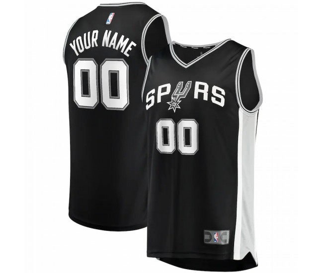 San Antonio Spurs Men's Fanatics Branded Black Fast Break Custom Replica Jersey - Icon Edition