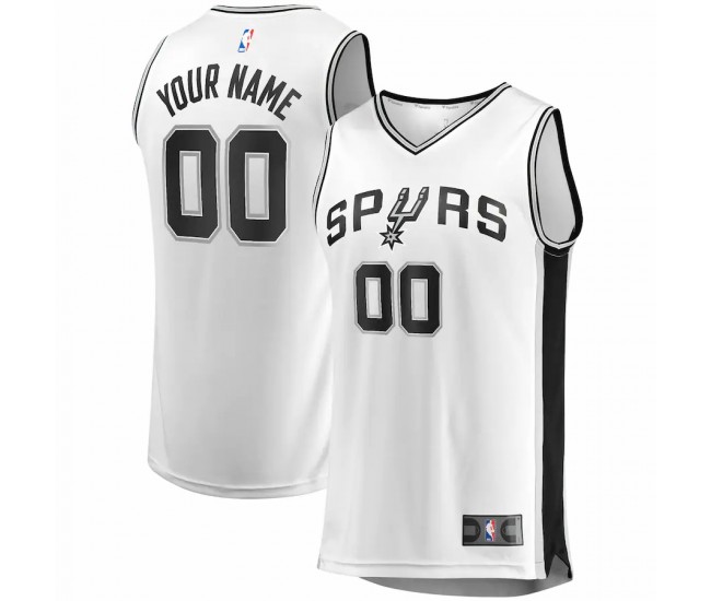 San Antonio Spurs Men's Fanatics Branded White Fast Break Custom Replica Jersey - Association Edition