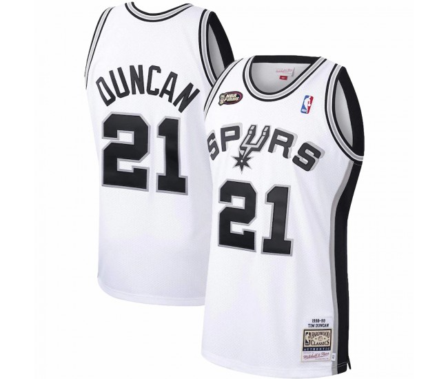 Tim Duncan San Antonio Spurs Mitchell & Ness Hardwood Classics 1998-99 Authentic Jersey - White