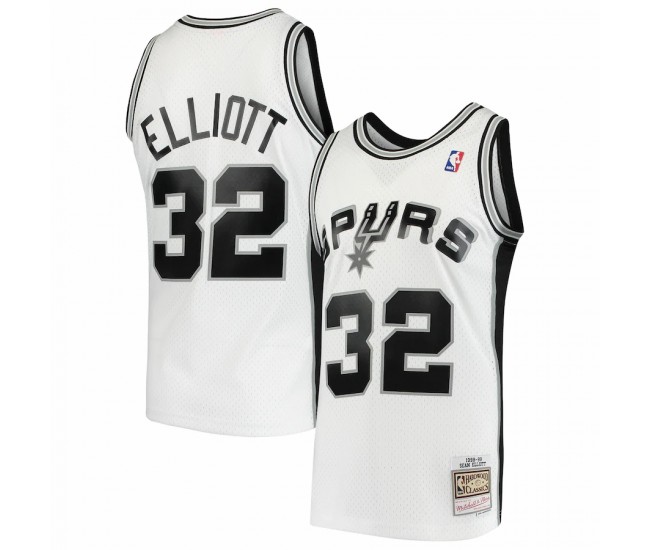 San Antonio Spurs Sean Elliott Men's Mitchell & Ness White 1998-99 Hardwood Classics Swingman Jersey