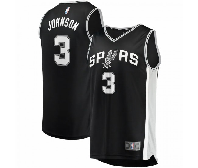 San Antonio Spurs Keldon Johnson Men's Fanatics Branded Black Fast Break Replica Jersey - Icon Edition