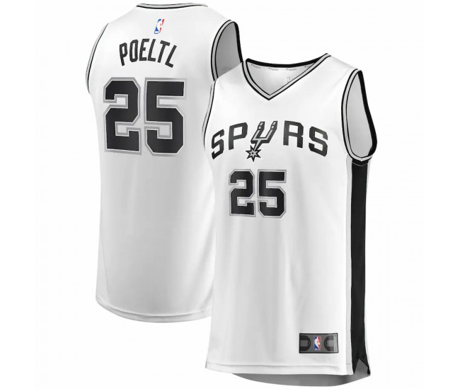 San Antonio Spurs Jakob Poeltl Men's Fanatics Branded White Fast Break Replica Player Jersey - Association Edition