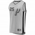 San Antonio Spurs Jakob Poeltl Men's Fanatics Branded Silver Fast Break Replica Player Jersey - Statement Edition