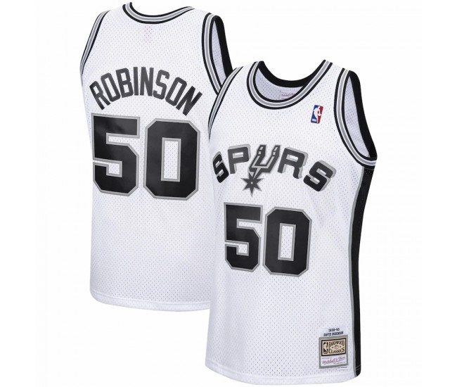 San Antonio Spurs David Robinson Men's Mitchell & Ness White 1998-99 Hardwood Classics Swingman Jersey