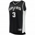 San Antonio Spurs Keldon Johnson Men's Fanatics Branded Black 2021/22 Fast Break Replica Player Jersey - Statement Edition