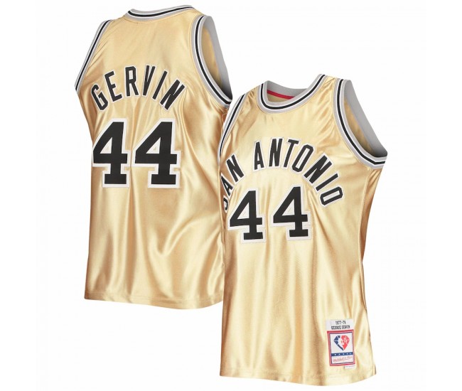 San Antonio Spurs George Gervin Gold Men's Mitchell & Ness 75th Anniversary 1977-78 Hardwood Classics Swingman Jersey