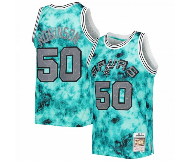 San Antonio Spurs David Robinson Men's Mitchell & Ness Teal 1998-99 Galaxy Swingman Jersey