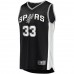 San Antonio Spurs Tre Jones Men's Fanatics Branded Black 2021/22 Fast Break Replica Jersey - Icon Edition