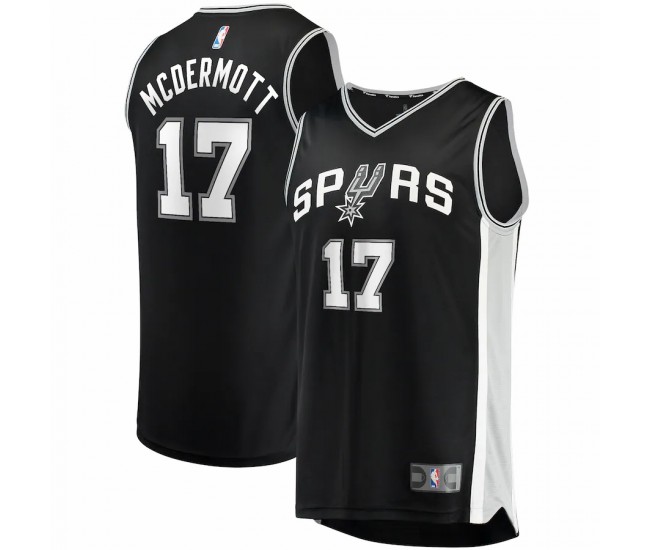 San Antonio Spurs Doug McDermott Men's Fanatics Branded Black 2021/22 Fast Break Replica Jersey - Icon Edition