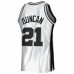 San Antonio Spurs Tim Duncan Men's Mitchell & Ness Platinum 1998-99 Hardwood Classics 75th Anniversary Swingman Jersey