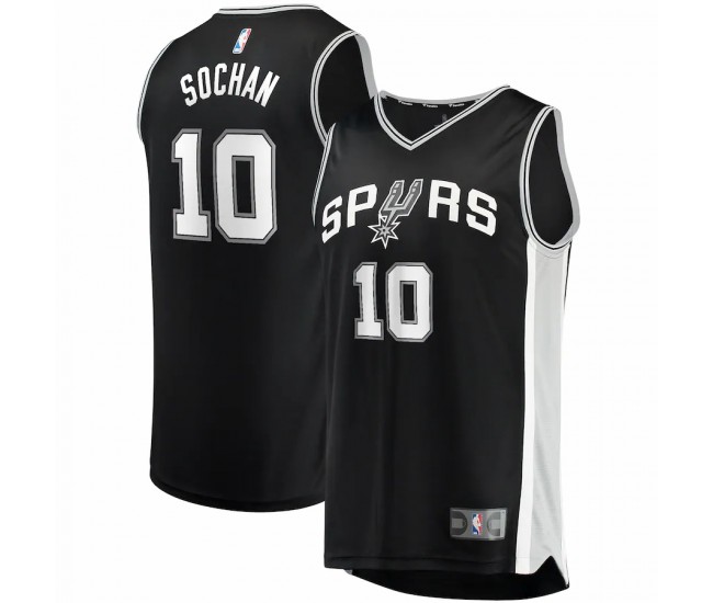 San Antonio Spurs Jeremy Sochan Men's Fanatics Branded Black 2022 NBA Draft First Round Pick Fast Break Replica Player Jersey - Icon Edition