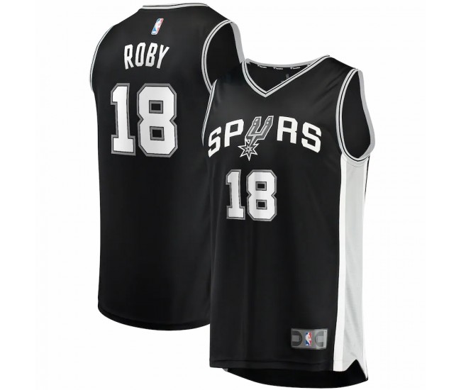 San Antonio Spurs Isaiah Roby Men's Fanatics Branded Black Fast Break Replica Jersey - Icon Edition