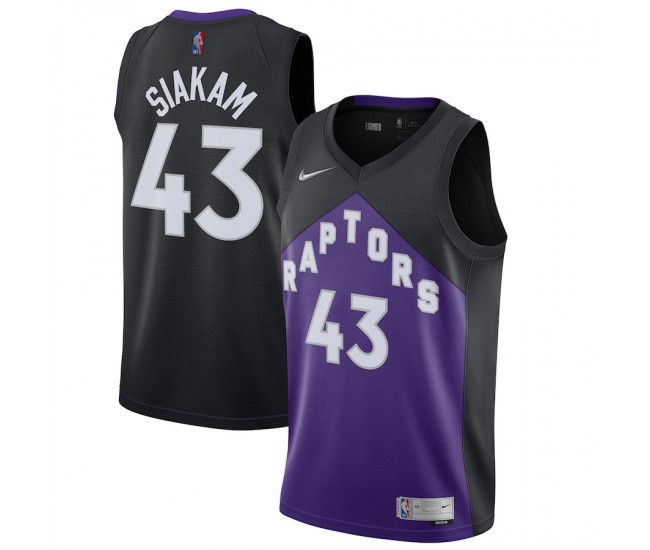 Toronto Raptors Pascal Siakam Men's Nike Black/Purple 2020/21 Swingman Player Jersey - Earned Edition