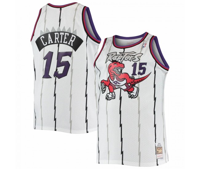 Toronto Raptors Vince Carter Men's Mitchell & Ness White Big & Tall Hardwood Classics Swingman Jersey