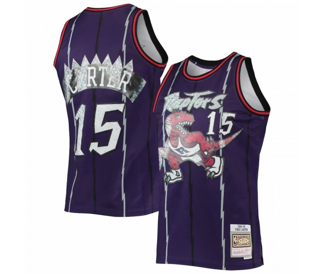 Toronto Raptors Vince Carter Men's Mitchell & Ness Purple 1996-97 Hardwood Classics NBA 75th Anniversary Diamond Swingman Jersey