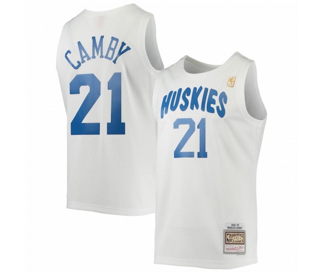 Toronto Raptors Marcus Camby Men's Mitchell & Ness White 1996-97 Hardwood Classics Swingman Jersey