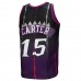 Toronto Raptors Vince Carter Men's Mitchell & Ness Purple/Black 1998/99 Hardwood Classics Fadeaway Swingman Player Jersey