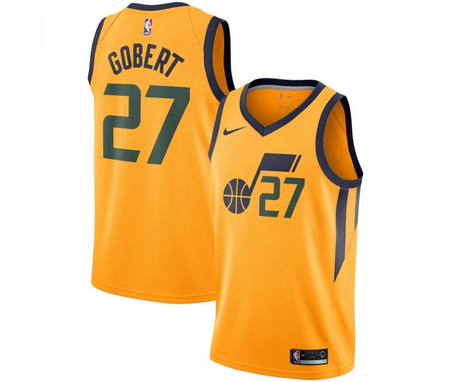 Utah Jazz Rudy Gobert Men's Nike Gold Replica Swingman Jersey - Statement Edition