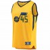 Utah Jazz Donovan Mitchell Men's Fanatics Branded Gold Fast Break Replica Jersey - Statement Edition