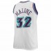 Utah Jazz Karl Malone Men's Mitchell & Ness White Big & Tall Hardwood Classics Jersey