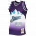 Utah Jazz Karl Malone Men's Mitchell & Ness Purple 1996-97 Hardwood Classics NBA 75th Anniversary Diamond Swingman Jersey