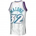 Utah Jazz Karl Malone Men's Mitchell & Ness Platinum 1996-97 Hardwood Classics 75th Anniversary Swingman Jersey