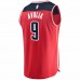 Washington Wizards Deni Avdija Men's Fanatics Branded Red 2020 NBA Draft First Round Pick Fast Break Replica Jersey - Icon Edition