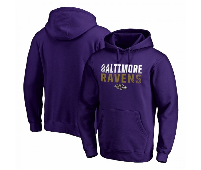 Baltimore Ravens Men's NFL Pro Line by Fanatics Branded Purple Iconic Collection Fade Out Pullover Hoodie