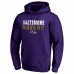 Baltimore Ravens Men's NFL Pro Line by Fanatics Branded Purple Iconic Collection Fade Out Pullover Hoodie