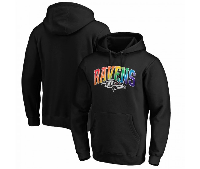 Baltimore Ravens Men's NFL Pro Line by Fanatics Branded Black Team Pride Logo Pullover Hoodie