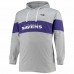 Baltimore Ravens Men's Lamar Jackson Fanatics Branded Heathered Gray Big & Tall Player Name & Number Pullover Hoodie